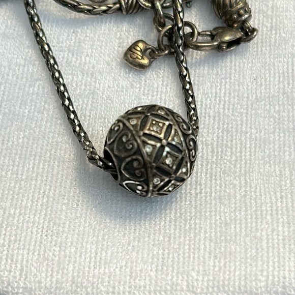 Brighton Calypso Super Bead Black Silver Crystal Necklace Chain Adjustable - Picture 1 of 4